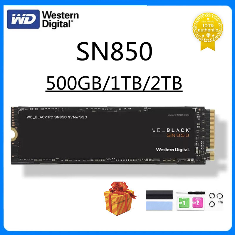 Western Digital WD Black SN850 1 테라바이트 500GB 2 테라바이트 NVMe 내부 솔리드 스테이트 드라이브 M2 PCIe 4.0 Gen4 M.2 2280 SSD 최대 7000 메가바이트/초